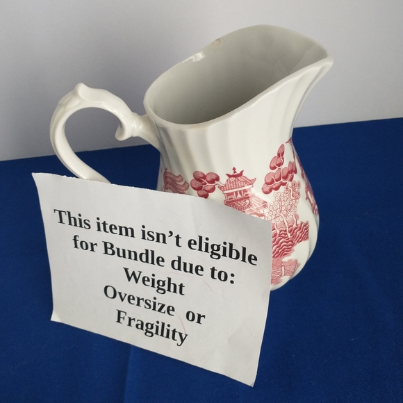 WESSEX Willow Red Chinoiserie Pitcher - Picture 8 of 10